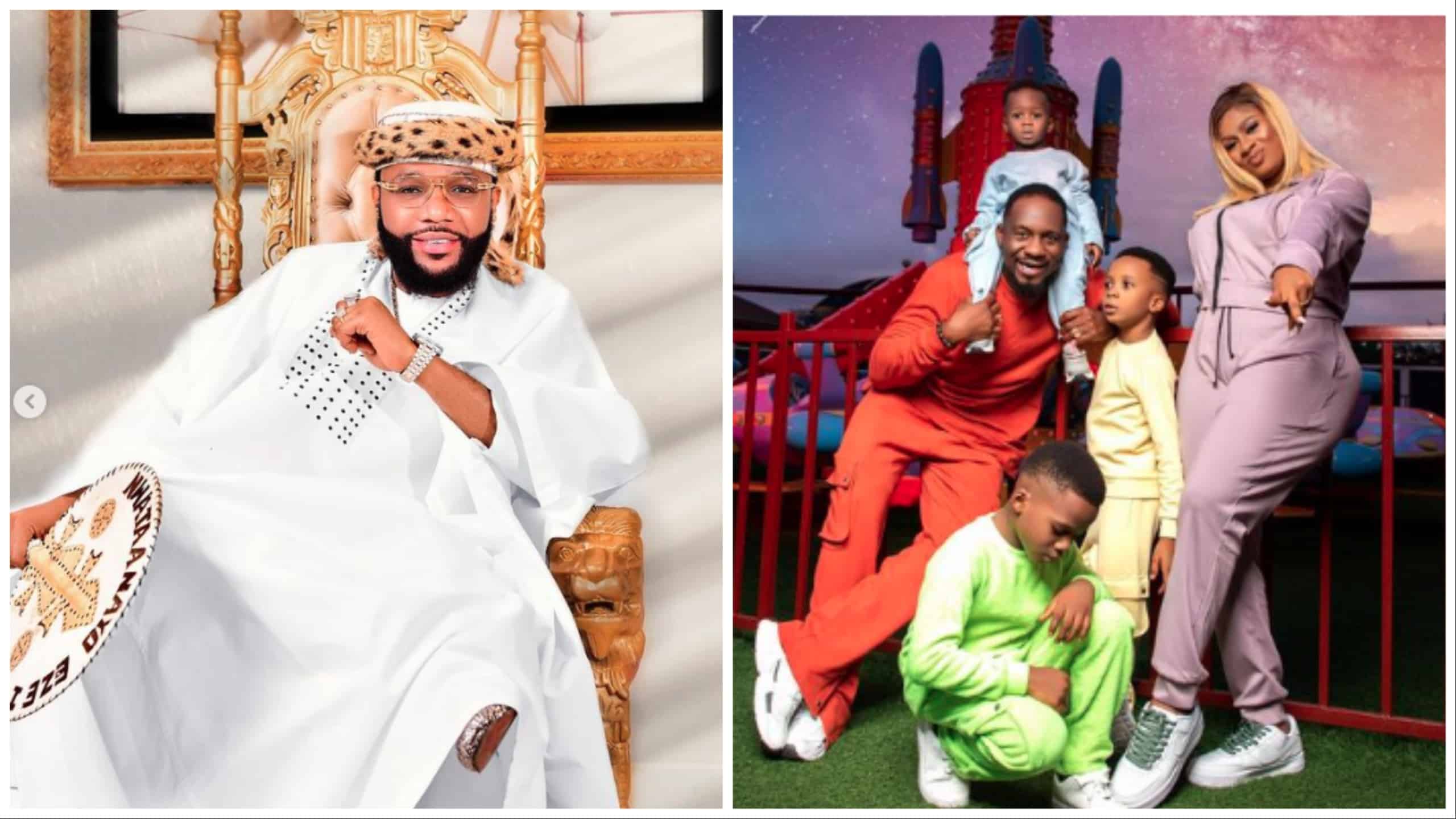 Junior Pope: E-money refutes allegations of involvement with the late actor’s wife, issues a warning.